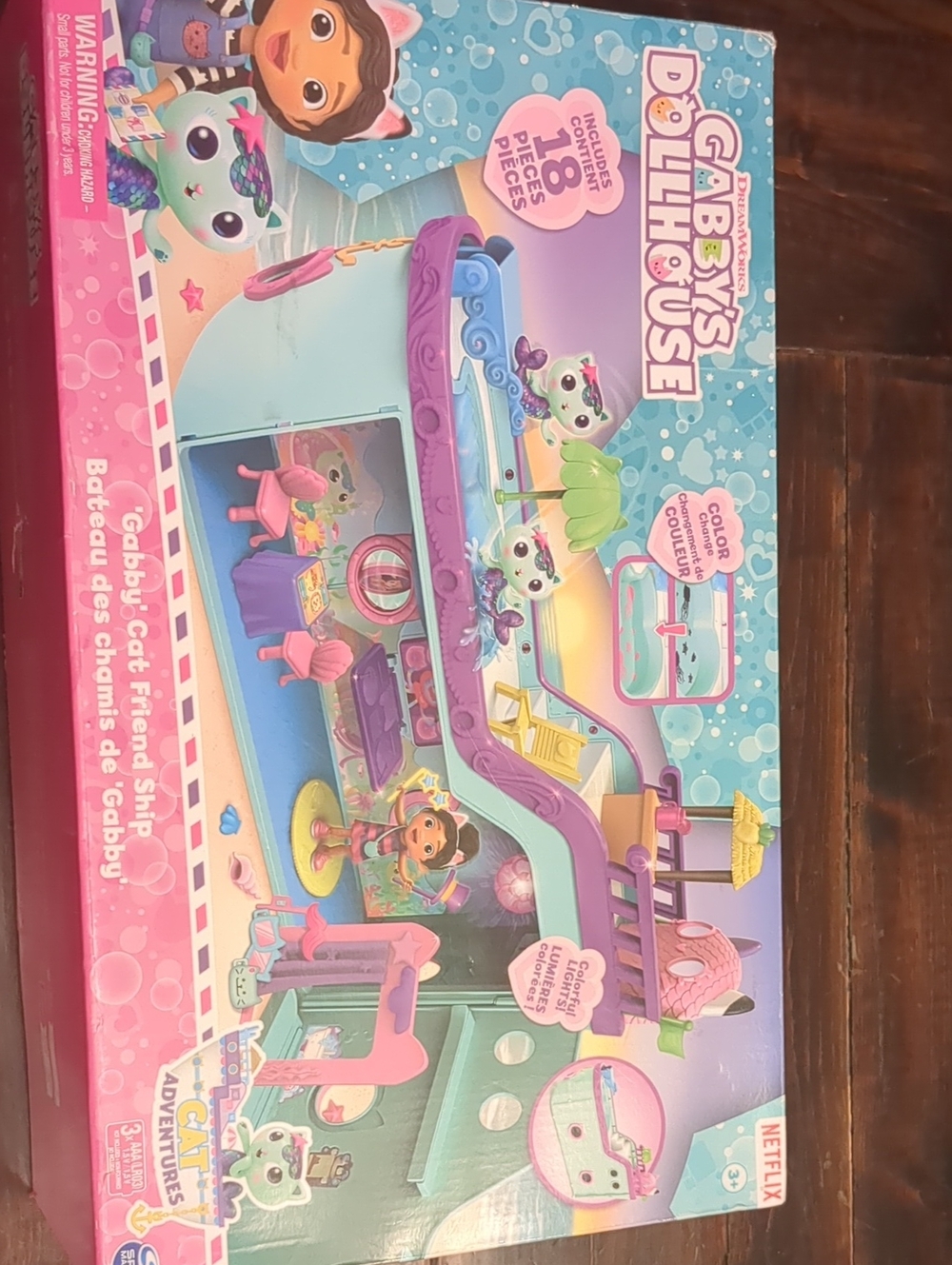 Cat Friend Ship Playset - Pink, Purple, Teal